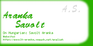 aranka savolt business card